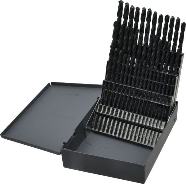 Chicago-Latrobe - 118° Point, Oxide Finish, High Speed Steel Jobber Length Drill Bit Set - Exact Tool & Supply