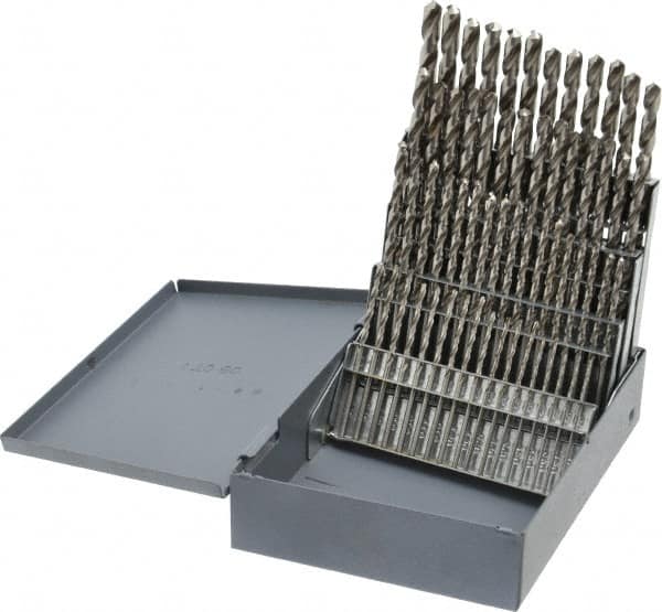 Chicago-Latrobe - 118° Point, Bright Finish, High Speed Steel Jobber Length Drill Bit Set - Exact Tool & Supply
