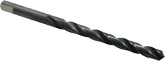 Chicago-Latrobe - Letter F 118° High Speed Steel Jobber Drill - Oxide Finish, Right Hand Cut, Spiral Flute, Tanged Shank, 4-1/8" OAL, Standard Point - Exact Tool & Supply