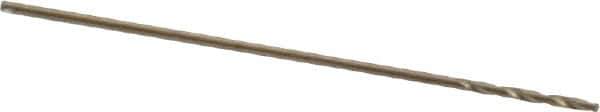 Chicago-Latrobe - 1/64" 135° Cobalt Jobber Drill - Oxide/Gold Finish, Right Hand Cut, Spiral Flute, Straight Shank, 3/4" OAL, Standard Point - Exact Tool & Supply