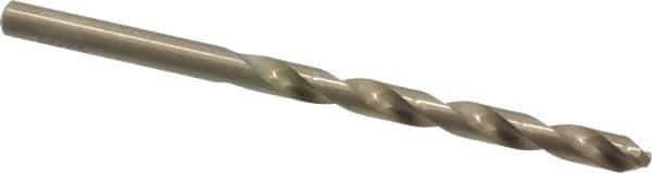 Chicago-Latrobe - 7/32" 135° Cobalt Jobber Drill - Oxide/Gold Finish, Right Hand Cut, Spiral Flute, Straight Shank, 3-3/4" OAL, Split Point - Exact Tool & Supply