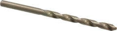 Chicago-Latrobe - 7/32" 135° Cobalt Jobber Drill - Oxide/Gold Finish, Right Hand Cut, Spiral Flute, Straight Shank, 3-3/4" OAL, Split Point - Exact Tool & Supply