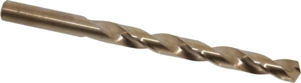 Chicago-Latrobe - 11/32" 135° Cobalt Jobber Drill - Oxide/Gold Finish, Right Hand Cut, Spiral Flute, Straight Shank, 4-3/4" OAL, Split Point - Exact Tool & Supply
