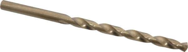 Chicago-Latrobe - #10 135° Cobalt Jobber Drill - Oxide/Gold Finish, Right Hand Cut, Spiral Flute, Straight Shank, 3-5/8" OAL, Split Point - Exact Tool & Supply