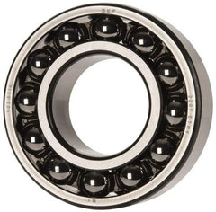 SKF - 35mm Bore Diam, 72mm OD, Open Self Aligning Radial Ball Bearing - 23mm Wide, 2 Rows, Round Bore, 1,980 Lb Static Capacity, 6,900 Lb Dynamic Capacity - Exact Tool & Supply