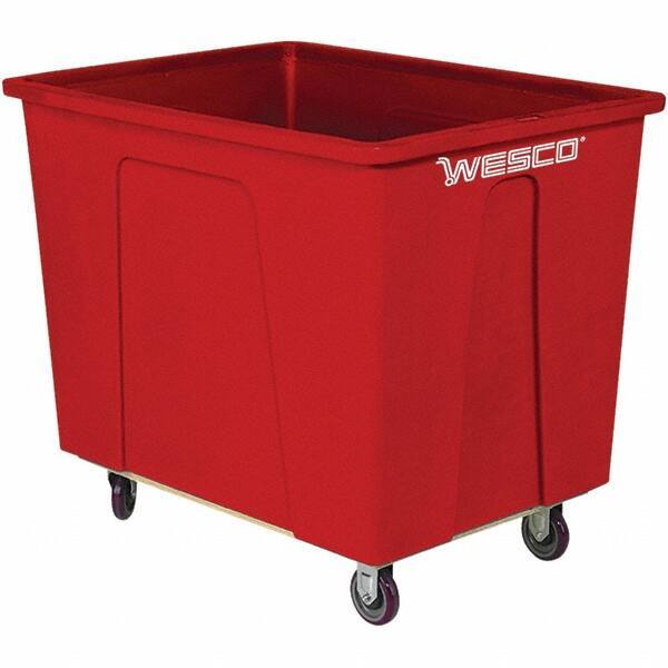 Wesco Industrial Products - 450 Lb Load Capacity, 8 Bushels, Plastic Box Truck - 24" Wide x 35" Long x 29-3/4" High, Red - Exact Tool & Supply