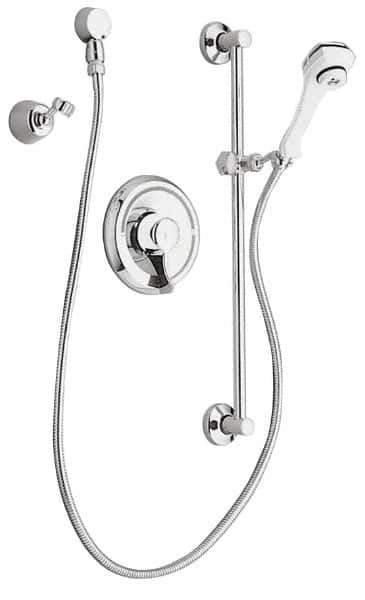 Moen - Concealed, One Handle, Chrome Coated, Steel, Valve and Flex Shower Head - Lever Handle - Exact Tool & Supply