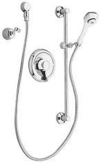 Moen - Concealed, One Handle, Chrome Coated, Steel, Valve and Flex Shower Head - Lever Handle - Exact Tool & Supply