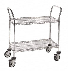 Quantum Storage - 3" High, Open Shelving Wire Shelving Polywheel - Exact Tool & Supply