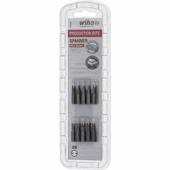 Wiha - 1/4" Drive, #8 Spanner Screwdriver Bit - 1" OAL - Exact Tool & Supply