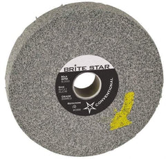 Brite Star - 12" Diam, 1" Face Width, 5" Center Hole, Fine Grade, Silicon Carbide Deburring Wheel - Convolute, Medium Density 7 Grade, 3,000 RPM - Exact Tool & Supply