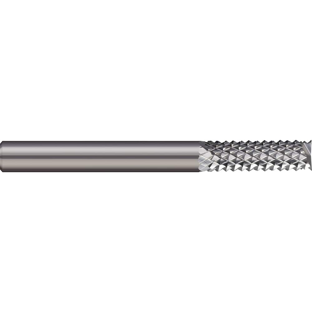 Micro 100 - 3/16" Diam, 5/8" LOC, 1/4" Shank Diam, End Mill-End Diamond-Pattern Router Bit - Exact Tool & Supply