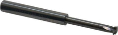 Made in USA - 25 to 40 TPI, 0.03mm to 0.04mm Pitch, Internal/External Single Profile Thread Mill - 1/4" Noml Diam, 1/4" Cut Diam, 1/4" Shank Diam, 4 Flute, 0.15" Neck Diam, 1" Neck Length, 2-1/2" OAL, Bright Finish - Exact Tool & Supply