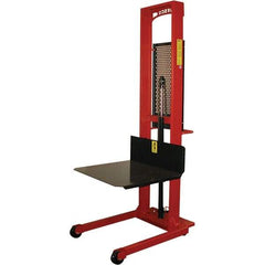 Wesco Industrial Products - 1,000 Lb Capacity, 68" Lift Height, Steel Stacker Manually Operated Lift - Exact Tool & Supply