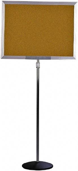 Ghent - 96-1/2" Wide x 48-1/2" High Open Cork Bulletin Board - Rubber, Black - Exact Tool & Supply