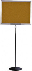 Ghent - 96-1/2" Wide x 48-1/2" High Open Cork Bulletin Board - Rubber, Black - Exact Tool & Supply