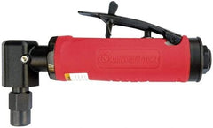 Universal Tool - 1/4" Collet, Angle Handle, Angle Air Die Grinder - 12,000 RPM, Rear Exhaust, 16 CFM, 0.45 hp, 90 psi, 1/4 NPT - Exact Tool & Supply