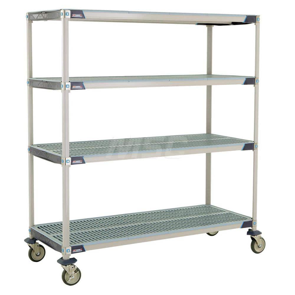 Metro - Carts; Type: Industrial Cart ; Load Capacity (Lb.): 900.000 ; Number of Shelves: 4 ; Width (Inch): 26-5/16 ; Length (Inch): 61-3/4 ; Height (Inch): 67-5/16 - Exact Tool & Supply