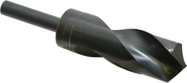 Chicago-Latrobe - 1-21/64" Drill, 118° Point, High Speed Steel Silver Deming & Reduced Shank Drill Bit - Oxide Finish, 6" OAL, Straight Shank, 3-1/8" Flute Length, Right Hand Cut, Standard Point, Spiral Flute, Regular Spiral - Exact Tool & Supply