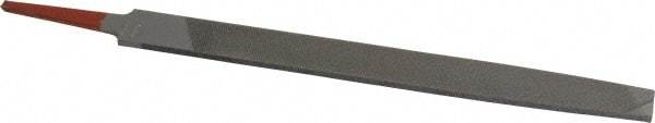 Simonds File - 8" Long, Bastard Cut, Flat American-Pattern File - Double Cut, Tang - Exact Tool & Supply