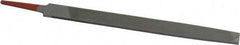 Simonds File - 8" Long, Bastard Cut, Flat American-Pattern File - Double Cut, Tang - Exact Tool & Supply