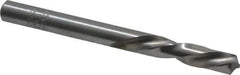Chicago-Latrobe - 7/32" 118° Spiral Flute High Speed Steel Screw Machine Drill Bit - Bright Finish, Left Hand Cut, 1-1/4" Flute Length, 2-3/8" OAL, Standard Point, Straight Shank - Exact Tool & Supply