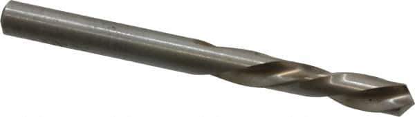 Chicago-Latrobe - #3 118° Spiral Flute High Speed Steel Screw Machine Drill Bit - Bright Finish, Left Hand Cut, 1-1/4" Flute Length, 2-3/8" OAL, Standard Point, Straight Shank - Exact Tool & Supply