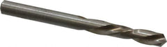 Chicago-Latrobe - #3 118° Spiral Flute High Speed Steel Screw Machine Drill Bit - Bright Finish, Left Hand Cut, 1-1/4" Flute Length, 2-3/8" OAL, Standard Point, Straight Shank - Exact Tool & Supply