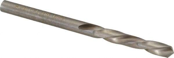 Chicago-Latrobe - #26 118° Spiral Flute High Speed Steel Screw Machine Drill Bit - Bright Finish, Left Hand Cut, 1" Flute Length, 2-1/16" OAL, Standard Point, Straight Shank - Exact Tool & Supply