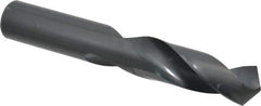 Chicago-Latrobe - 53/64" 118° Spiral Flute High Speed Steel Screw Machine Drill Bit - Oxide Finish, Right Hand Cut, 3-1/2" Flute Length, 5-3/8" OAL, Standard Point, Straight Shank - Exact Tool & Supply