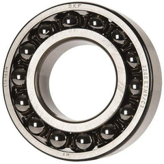SKF - 40mm Bore Diam, 80mm OD, Open Self Aligning Radial Ball Bearing - 23mm Wide, 2 Rows, Round Bore, 2,250 Lb Static Capacity, 7,170 Lb Dynamic Capacity - Exact Tool & Supply