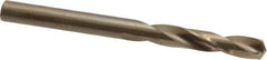 Chicago-Latrobe - #13 135° Spiral Flute Cobalt Screw Machine Drill Bit - Oxide/Gold Finish, Right Hand Cut, 1-1/8" Flute Length, 2-3/16" OAL, Split Point, Straight Shank - Exact Tool & Supply