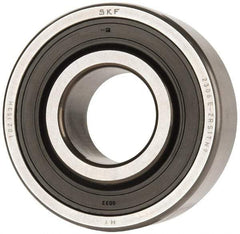 SKF - 30mm Bore Diam, 72mm OD, Double Seal Self Aligning Radial Ball Bearing - 27mm Wide, 2 Rows, Round Bore, 1,980 Lb Static Capacity, 7,010 Lb Dynamic Capacity - Exact Tool & Supply