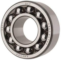 SKF - 35mm Bore Diam, 80mm OD, Open Self Aligning Radial Ball Bearing - 31mm Wide, 2 Rows, Round Bore, 2,520 Lb Static Capacity, 8,930 Lb Dynamic Capacity - Exact Tool & Supply