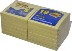 3M - 100 Sheet, 3 x 3", Note Pad/Writing Pad/Notebook - Yellow - Exact Tool & Supply