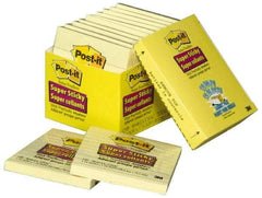 3M - 90 Sheet, 4 x 4", Note Pad/Writing Pad/Notebook - Yellow - Exact Tool & Supply