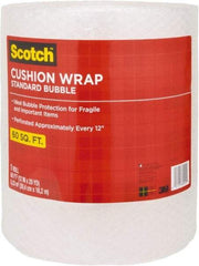 3M - 60' Long x 12" Wide, Cushion Wrap - Clear - Exact Tool & Supply