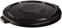 Rubbermaid - Round Lid for Use with 44 Gal Trash Cans - Black, Plastic, For 2643 Brute Trash Cans - Exact Tool & Supply