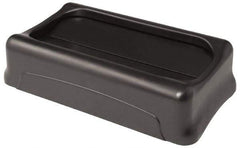 Rubbermaid - Rectangle Lid for Use with 23 Gal Rectangular Trash Cans - Black, Plastic, For Slim Jim Trash Cans - Exact Tool & Supply