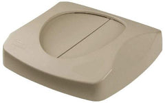 Rubbermaid - Square Lid for Use with 23 Gal Square Trash Cans - Beige, Plastic, For 3569-07 & 3569-88 - Exact Tool & Supply