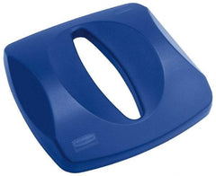 Rubbermaid - Square Lid for Use with 23 Gal Square Recycle Containers - Blue, Plastic, For 3569 - Exact Tool & Supply