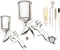 Binks - Gravity Feed High Volume/Low Pressure Paint Spray Gun - 175 Max psi, 7 to 12 CFM, For Adhesives, Enamels, Epoxies, Lacquers, Latex, Polyurethanes, Primers, Sealers, Stains, Varnishes - Exact Tool & Supply