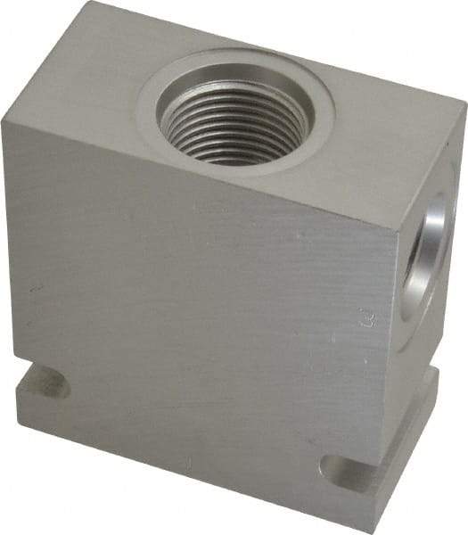 Parker - 20 GPM Aluminum Hydraulic Control Valve - 7/8-14 Thread, C10-3 Cavity, 1-1/4" Wide x 2-1/2" Long - Exact Tool & Supply