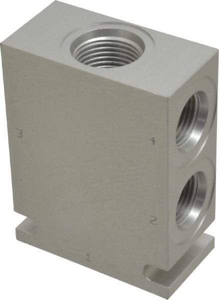 Parker - 37.5 GPM Aluminum Hydraulic Control Valve - 7/8-14 Thread, C10-4 Cavity, 1-1/4" Wide x 2-1/2" Long - Exact Tool & Supply