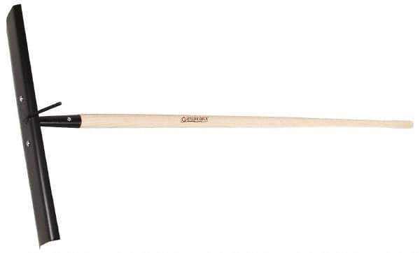 Razor-Back - Concrete Rake with 60" Straight Wood Handle - 20" Blade Width, With Rebar Hook - Exact Tool & Supply