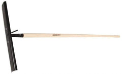 Razor-Back - Concrete Rake with 60" Straight Wood Handle - 20" Blade Width, With Rebar Hook - Exact Tool & Supply