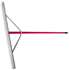 Razor-Back - Landscape Rake with 66" Straight Aluminum Handle - 36" Blade Width, 36 Tines, 4" Tine Length - Exact Tool & Supply