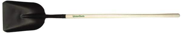 Razor-Back - 15" High x 10-5/8" Wide Square Steel Shovel - 48" Long Wood Straight Handle - Exact Tool & Supply
