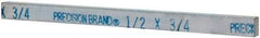 Precision Brand - 12" Long x 3/4" High x 1/2" Wide, Zinc-Plated Key Stock - Low Carbon Steel - Exact Tool & Supply