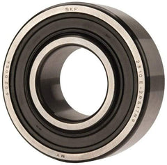 SKF - 50mm Bore Diam, 110mm OD, Double Seal Self Aligning Radial Ball Bearing - 40mm Wide, 2 Rows, Round Bore, 4,500 Lb Static Capacity, 14,300 Lb Dynamic Capacity - Exact Tool & Supply